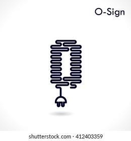 Creative O- letter icon abstract logo design vector template.Creative O- alphabet vector design.Business and education creative logotype symbol.Vector illustration