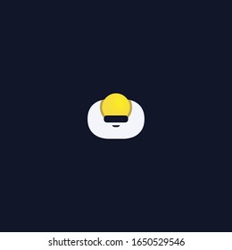 Creative o letter with lamp logo template design. Lowercase modern light bulb idea, emblem, symbol, icon in yellow. Can be used for business company, websites, brochures, posters, app, web site, UI.