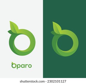 Creative O letter Leaf Nature Icon Vector Logo design.