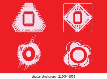 Logo de letras de Creative O y plantilla de diseño de iconos