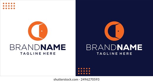 Creative O Logo With Door, Design Inspiration, Illustration, Vector