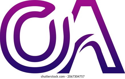 Diseño de iconos de logotipo de OA creativo