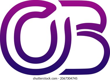 Diseño de iconos de logotipo de OB creativo