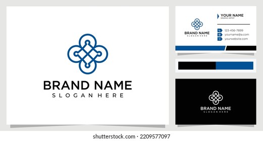 Creative object location logo design concept