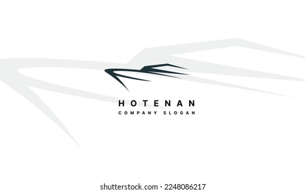 Creative ocean Cruise ship icon logo design vector illustration. nautical sailing boat logo design color editable