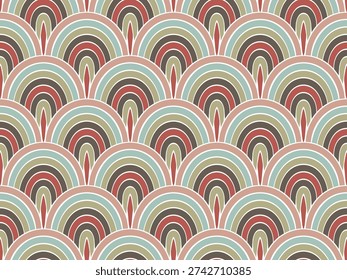 Creative ocean fish squama vector seamless pattern. Cheerful fishscale texture. Mosaic sea fish scale motif. Dreamy lizard squama background. Oriental traditional motif.