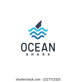 Creative Ocean Shark Logo Vector