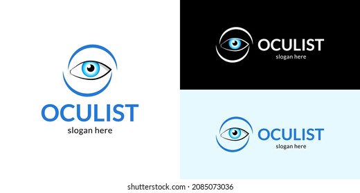 Creative oculist logo.  Vector illustration.