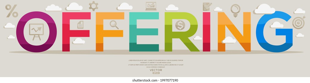Creative (offering) Design, letters and icons, Vector illustration.
