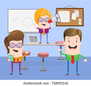 Creative office atmosphere with employees