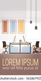 Creative Office Co-working Center University Campus Modern Workplace Flat Vector Illustration