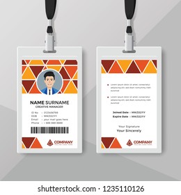 Creative office ID card design template