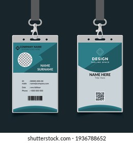 Creative Office Id Card Design Template Stock Vector (Royalty Free ...