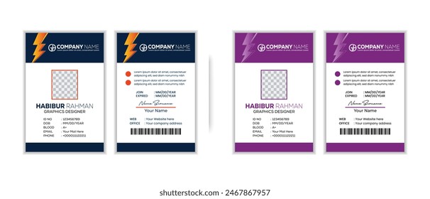 Creative Office ID card design template