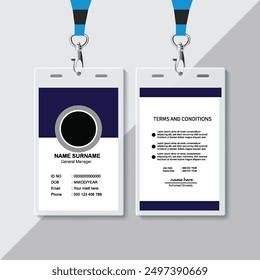 Creative Office ID Card Template Design Layout