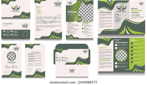 creative office stationery design template