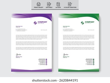 Creative official business letterhead template
