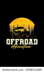Creative offroad t shirt design vector. offroad logo template.
