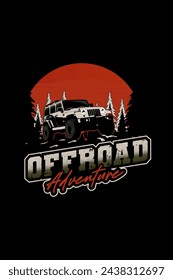 Creative offroad t shirt design vector. offroad logo template.