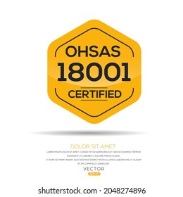 Creative (OHSAS 18001) Occupational Health And Safety Management System, Vector Illustration.