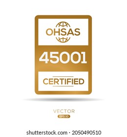 Creative (OHSAS 45001) Occupational Health And Safety Management System, Vector Illustration.