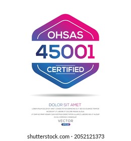 Creative (OHSAS 45001) Occupational Health And Safety Management System, Vector Illustration.