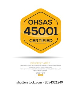 Creative (OHSAS 45001) Occupational Health And Safety Management System, Vector Illustration.