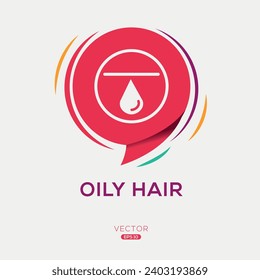 Creative (Oily Hair) Icon, Vector sign.