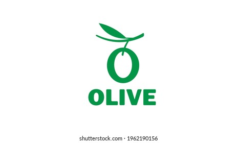 Creative Olive Leaves alphabet Symbol Logo Vector