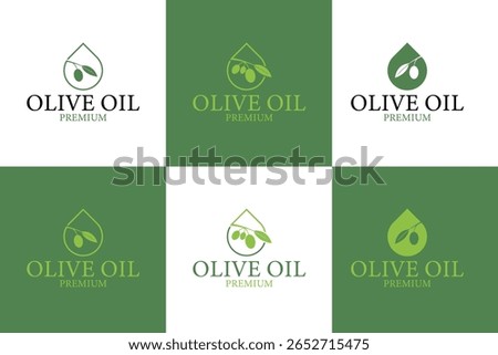 Creative olive oil logo design vector template symbol illustration
