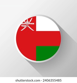 Creative Oman Flag Circle Badge