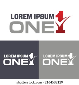 Creative ONE logo with 1 . 1 icon vector  