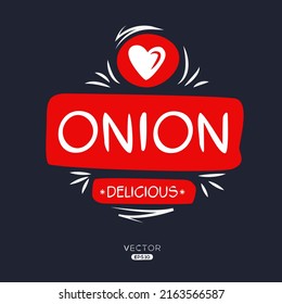 Creative (Onion) logo, Onion sticker, vector illustration.