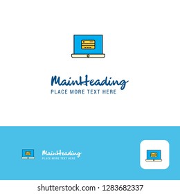 Creative Online banking  Logo Design. Flat color Logo place for Tagline. Vector Illustration