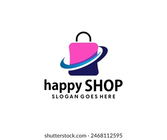 Creative online shop logo templates, e-commerce logo templates