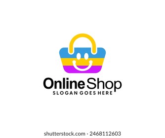 Creative online shop logo templates, e-commerce logo templates