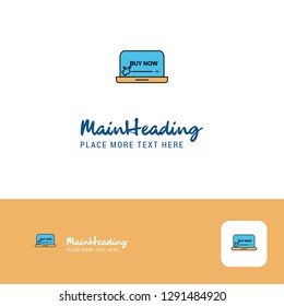 Creative Online shopping Logo Design. Flat color Logo place for Tagline. Vector Illustration