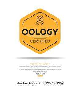 Creative (Oology) Certified badge, vector illustration.