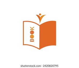 Creative .Open Book Logo Education Flat Vector Design