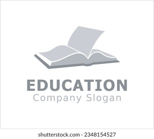 creative open book publishing logo vector design symbol icon illustration