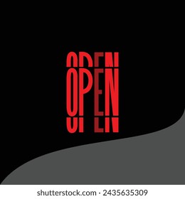 Creative open Logo Design Vector