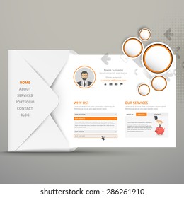 Creative Open Mail Website Template.