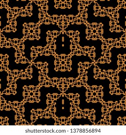 creative orange black Abstract art deco geometric hipster fashion design print seamless pattern