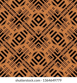 creative orange black Art Deco Vector geometric pattern Background abstract lines