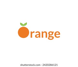 Creative Orange fruit logo design Vector.