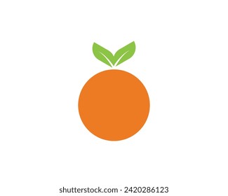 Creative Orange fruit logo design Vector.