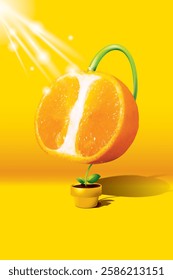 Creative Orange Fruit Plant Concept Design