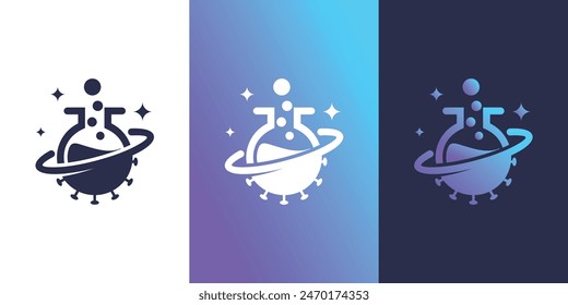 Creative Orbit Lab abstract logo design template. Premium Vector