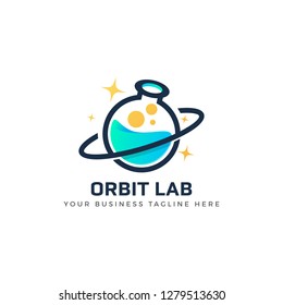 Abstrakte Design-Vorlage für abstraktes Logo im Kreativlabor für Orbit, Vektorgrafik