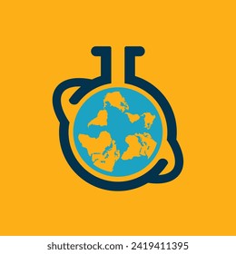 Creative Orbit Labor Lab abstract logo design template Vector illustration